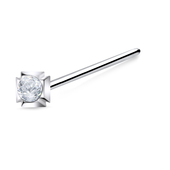 Stone Silver Straight Nose Stud NSKA-629 